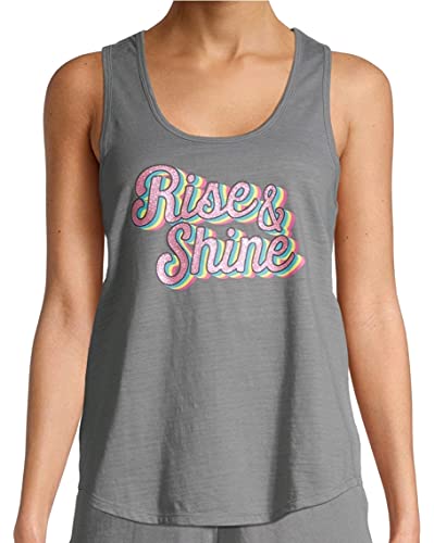 Secret Treasures Rise & Shine Grey Flannel Sleep Tank Top - X-Large