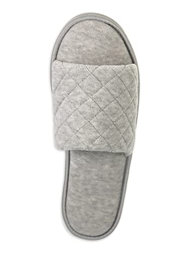 Secret Treasures Grey Women's One Band Slippers With Memory Foam-(11)